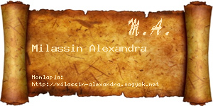 Milassin Alexandra névjegykártya